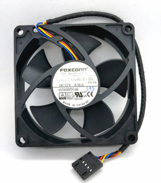 New Original Foxconn PVA080F12H 12V 0.36A 80*80*20MM For OptiPlex990 725Y7 4Lines Computer cooling fan