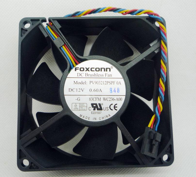 New original Foxconn PV903212PSPF 0A 92*92*32MM 12V 0.6A for Dell chassis CPU fan