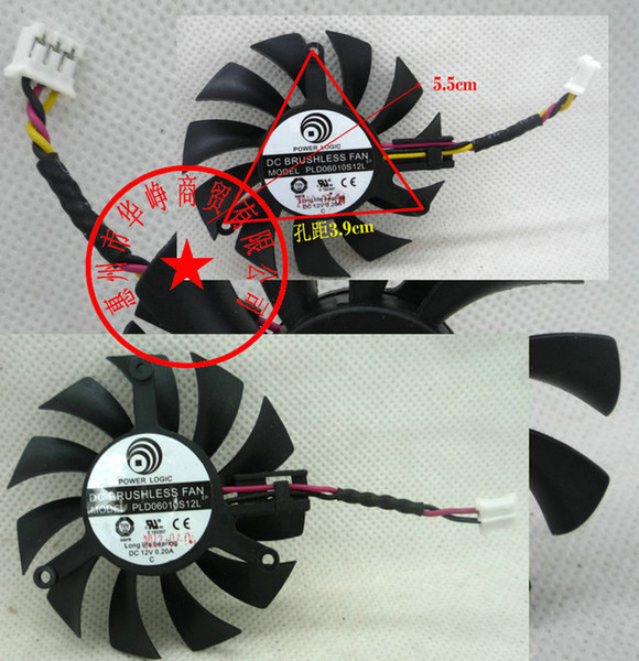 New Original PLD06010S12L 12V 0.20A graphics card fan diameter 42mm pitch 55mm