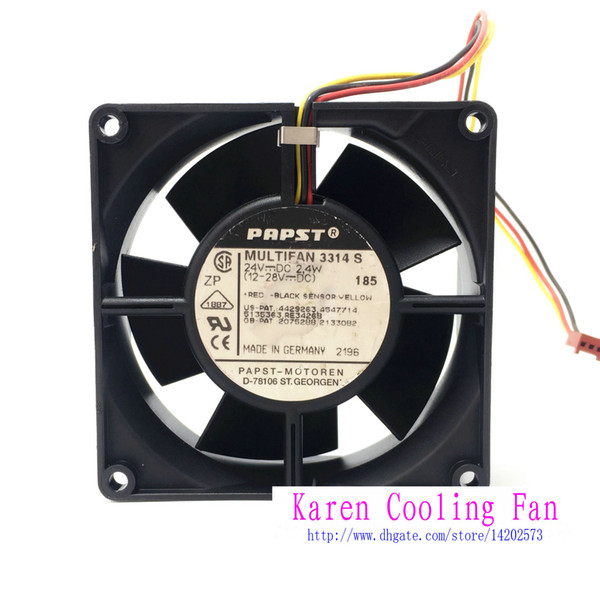 Original PAPST MULTIFAN 3314S 24V 2.4W 9CM 90*90*32MM 3 wires inverter cooling fan