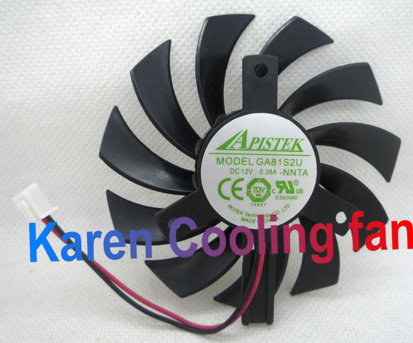 New Original EVEA Onda graphics card cooling fan APISTEK GA81S2U -NNTB DC12V 0.38A diameter 75mm Pitch 40MM