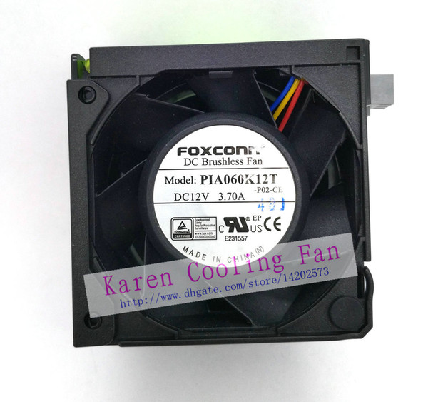 New Original Foxconn PIA060K12T 12V 3.70A 6cm 60*60*38MM 4 Lines Computer Server cooling fan