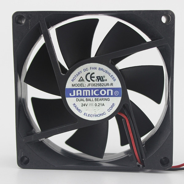 Original JAMICON JF0825B2UR-R 24V 0.21A 8CM 8025 2 wire inverter fan