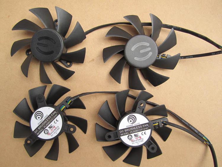 New Original EVGA Power PLA08015S12HH 80*15MM pitch 4.2CM diameter 7.5CM dual graphics card fan