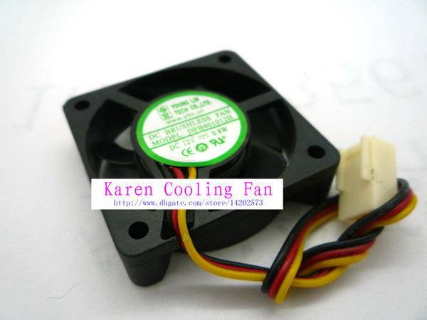 Original Young Lin DFB401012H 12v 0.8W 40*40*10MM 4cm 3Lines speed cooling fan