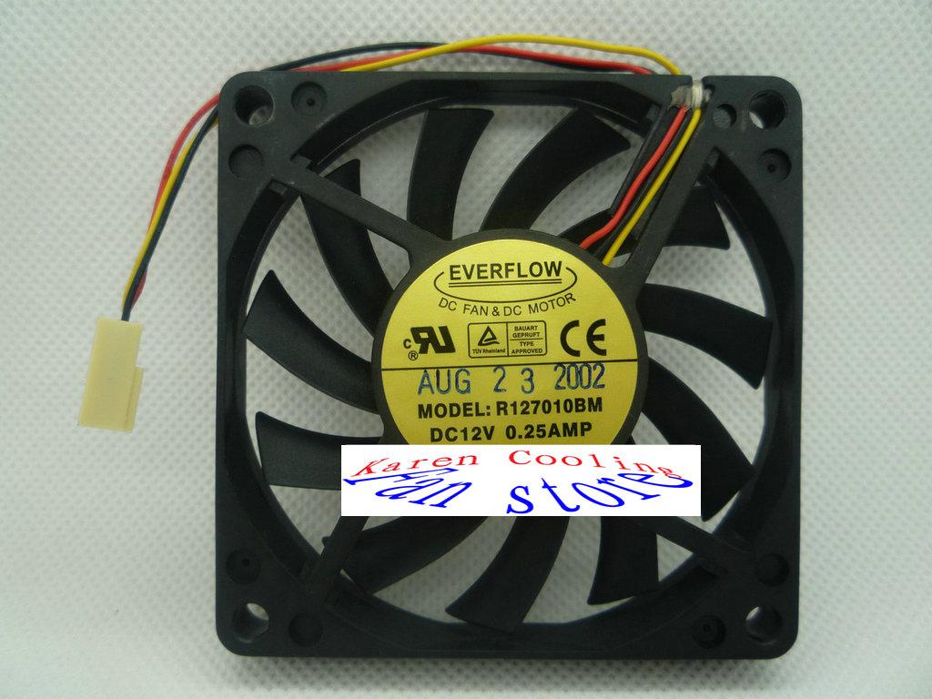 New EVERFLOW R127010BM 7010 12V 0.25A 7cm graphics CPU Chassis Quiet Fan