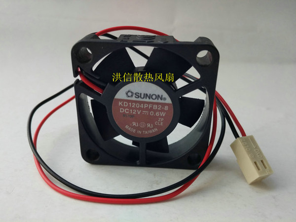 Free Shipping Original SUNON 40*40*10MM 4cm 12V 0.6W KD1204PFB2 mute cooling fan