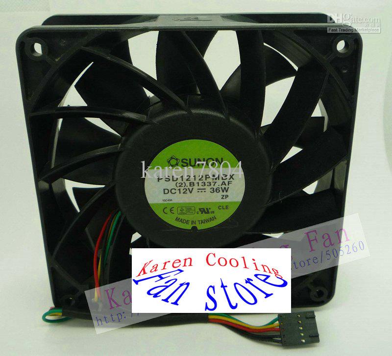 Original SUNON 120*120*38MM 12V 36W PSD1212PMBX 4 Lines Computer CPU Cooling Fan