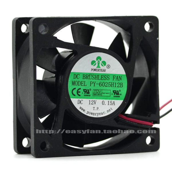 New Original POWERYEAR PY-6025H12B 6025 24V 0.06A 6cm double ball drive chassis cooling fan