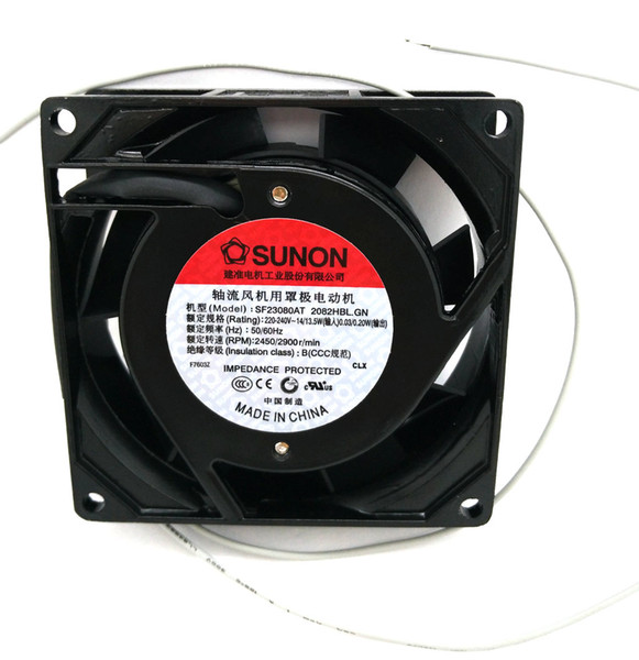 New Original SUNON SF23080AT 2082HBL 220V 80*80*25MM 8CM chassis cooling fan