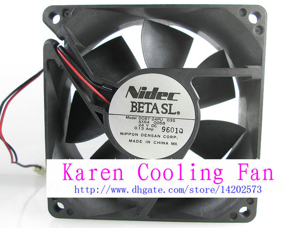 Original NIDEC 24V 0.13A D08T-24PU 035 AX64 80*80*25MM Inverter cooling fan