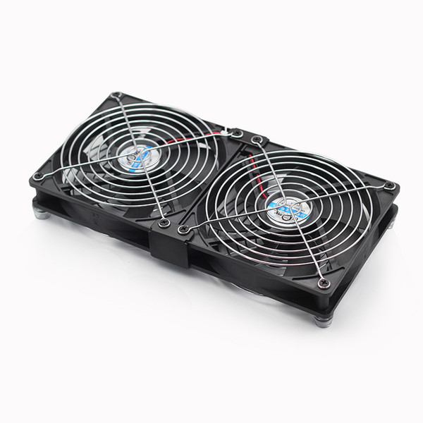 12cm multi-fan combination silent cooling fan with 110v-220v power adapter, suitable for laptop/router/TV set-top box/ PS4 / PS3