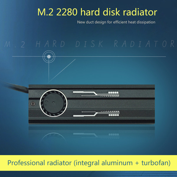 M.2 2280 solid state disk heat silent turbofan, PCIE NVMESSD vest One-piece airtight duct for efficient cooling