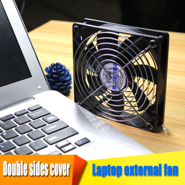 PC cooler 8CM 12CM 14CM USB DC 5V cooling fan chassis router set-top box cooling fan, double-sided silver metal mesh heatsink