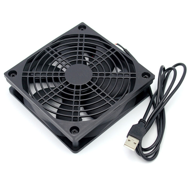 USB 120mm*120mm*25mm LDE Blue light Single USB Fan for Playstation, Xbox, Receivers, Roku