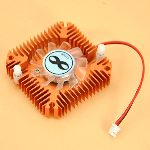 1 pieces 55mm 2 PIN Graphics Cards Cooling Fan Aluminum Gold Heatsink Cooler Fit For Personal Computer Components Fans Cooler