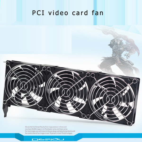 9cm Universal GPU Double/ Three Fan Partner Ultra Quiet PCI Video Card Dual Cooler Computer Chassis PCI-e Graphics Card Cooling