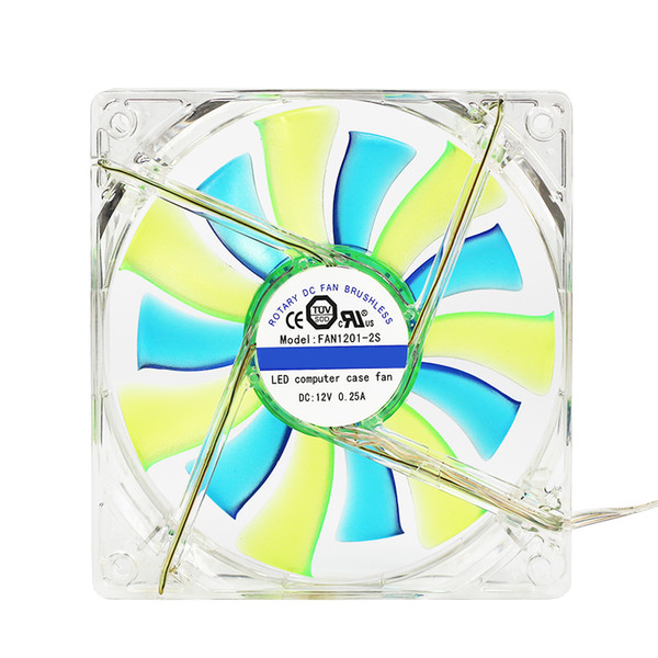 120x120x25mm 12cm 12V 4Pin Green LED Light Computer Case Cooling Cooler Fan 120mm x 25mm