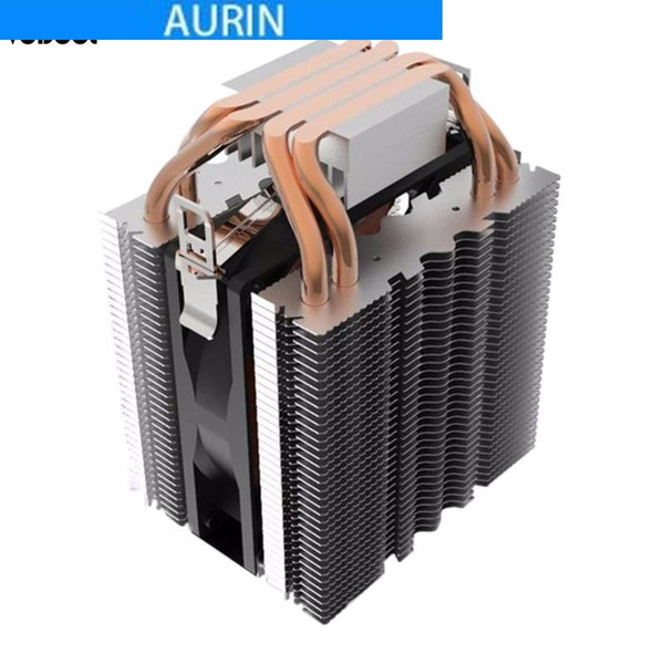 CPU Cooler Fan 4 Heatpipe Water Cooling Radiator Blue LED Hydraulic Bearing Quiet 3pin CPU Cooler Fan Heatsink for Intel LGA1156/1155/1150