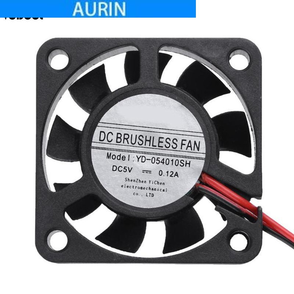 AURIN Mini 40x40x10mm PC Computer Cooling Fan Waterproof 5V 0.12A Low Noise Brushless DC Cooler Cooling Fan Heatsink 4cm