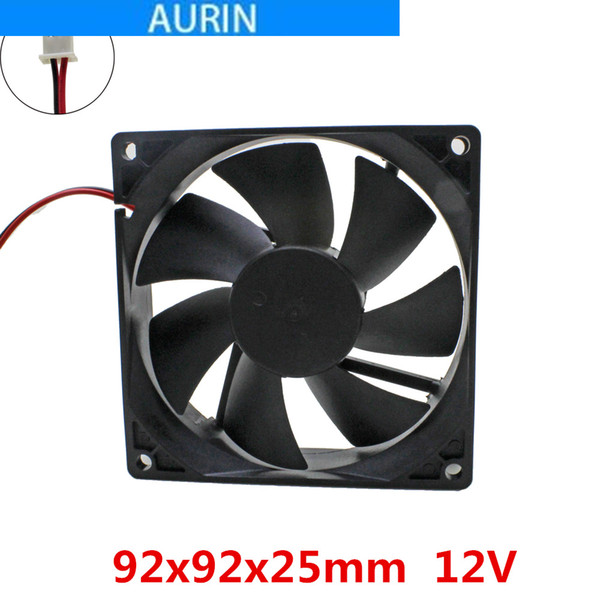 2pcs/lot 92x92x25mm 9cm Fans Computer Fan Cooling DC 12V Brushless 90mm Fan Cooler Radiator Computer 's Component Heat Dissipation