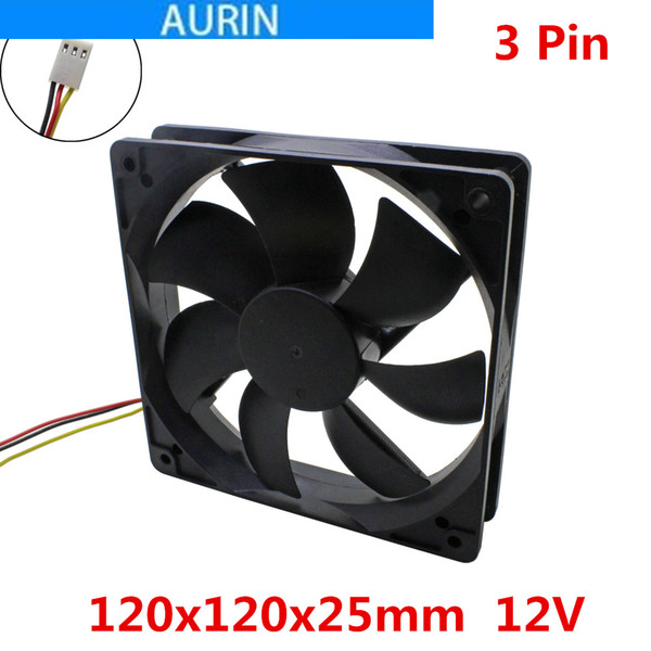 120x120x25mm 12cm Computer Fan Cooling DC 12V Mainframe-box Brushless 12cm Fan Cooler Radiator