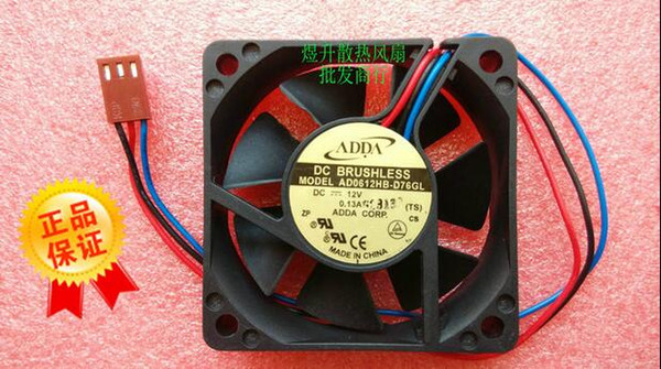 Original ADDA 6015 AD0612HB-D76GL DC12V 0.13A 3 wire case /CPU cooling fan