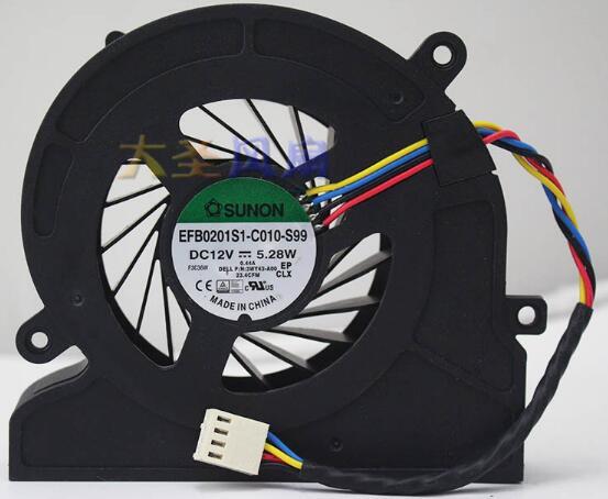 Original SUNON EFB0201S1-C010-S99 12V 5.28W four-wire notebook fan