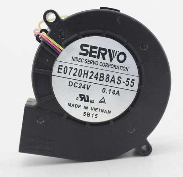 Authentic SERVO E0720H24B8AS-55 DC24V 0.14A 7CM 70*70*20mm three-wire converter blower fan