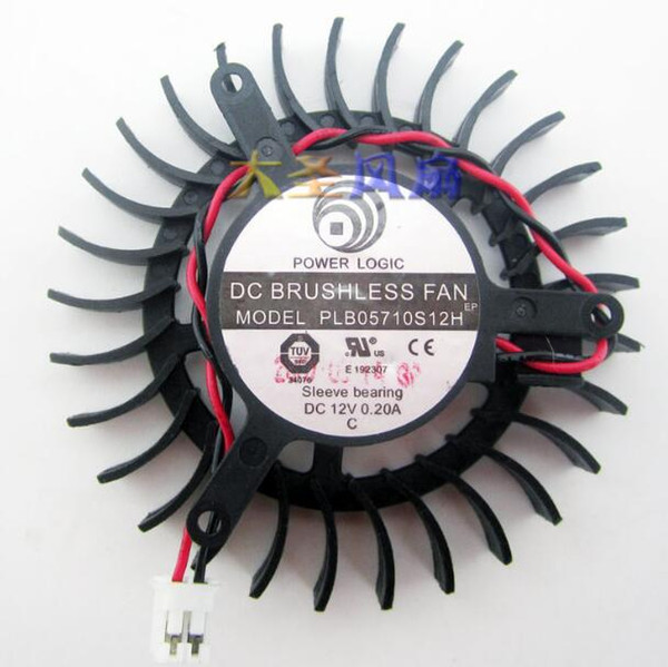 PLB05710S12H 12V 0.20A diameter 65MM hole spacing 42MM 2-wire graphics fan