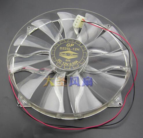 Wholesale:GP D22SL-12H 0.6 A 22 cm 2 wire chassis fan mute box side fan