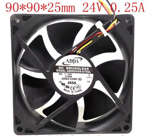 ADDA 9cm 9025 24V AD0924XB-A76GL 0.25A Three-wire Converter Radiator Fan Double Ball Mute Fan