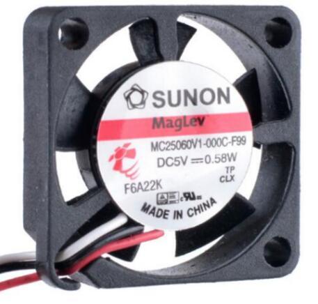 MC25060V1-000C-F99 2506 25x25x6mm 25mm 5V 0.58W three-wire fan