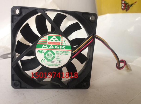 MAGIC MGT7012UR-015 12V 0.58A 7015 7CM 3 wire CPU chassis large air fan