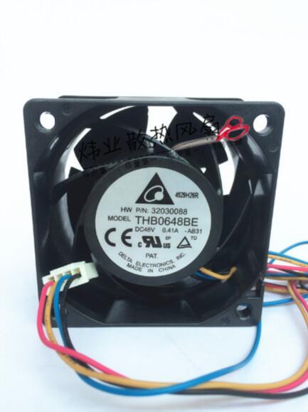 The original DELTA 6038 48V 0.41A THB0648BE 6CM four line large air volume /PWM intelligent speed control fan