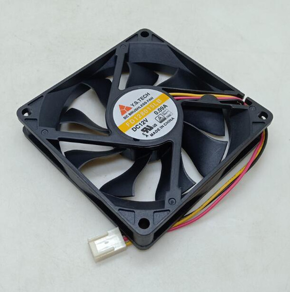 8cm 8015 12V FD128015LB 80*80*15mm 0.09A three-wire computer cabinet power supply speed measuring fan double ball silent fan