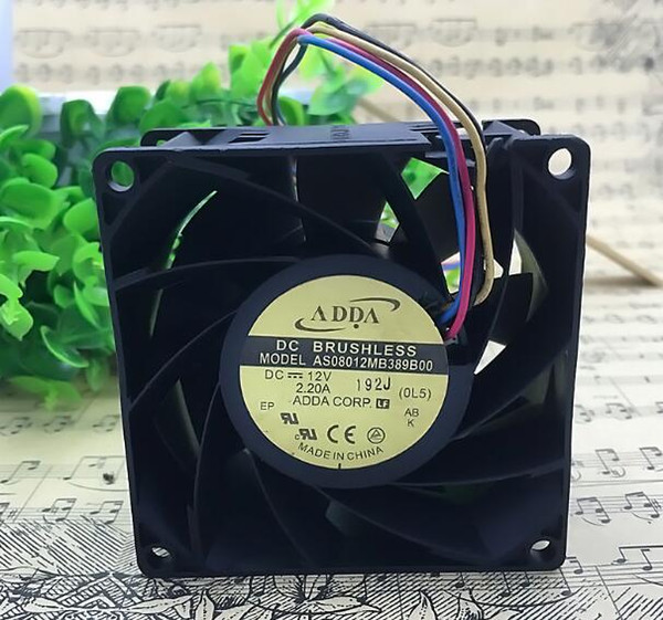 Wholesale: original ADDA AS08012MB389B00 12V 2.20A 8cm 8038 four-wire cooling fan