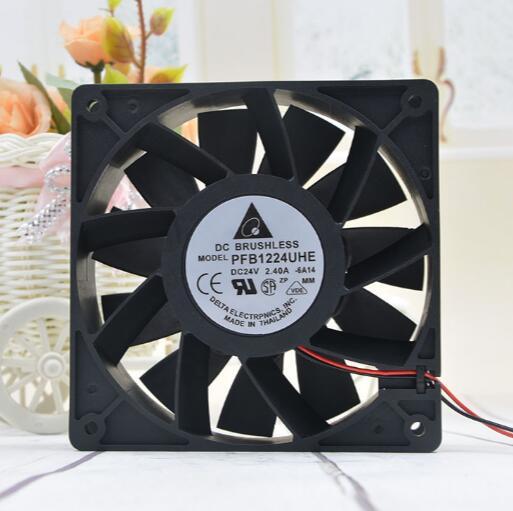 Delta PFB1224UHE 12038 24V 2.40A 12CM 120*120*38mm 2 wire large air volume violent frequency converter fan