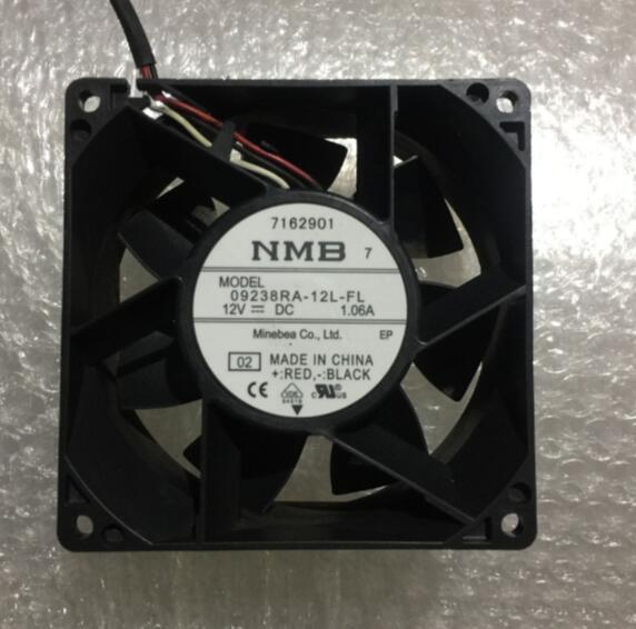 NMB 09238RA-12L-FL 12V 1.06A 90*90*38mm three-wire heat dissipation fan