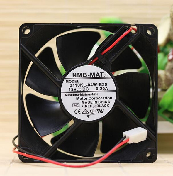 Original NMB 3110KL-04W-B30 8025 8CM 12V 0.20A two line durable cooling fan