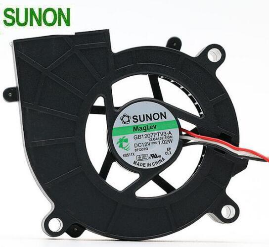 Original SUNON GB1207PTV3-A 12V 1.02W 7025 7CM 3 wire, speed measuring projector, turbofan