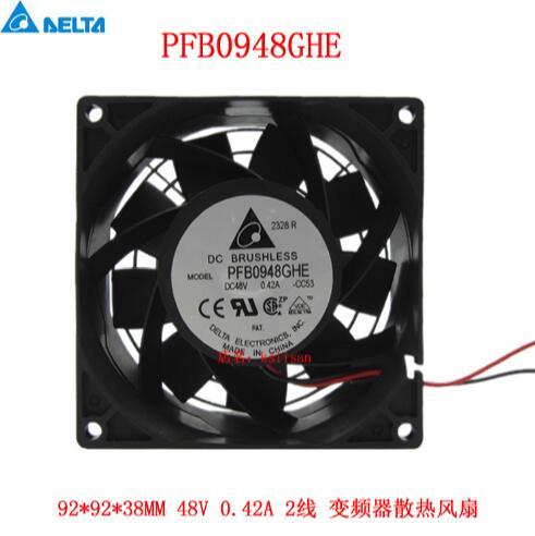 Original pfb0948ghe 48V 0.42a 92 x92 x38mm 9cm 2 line pressurized heat dissipation fan