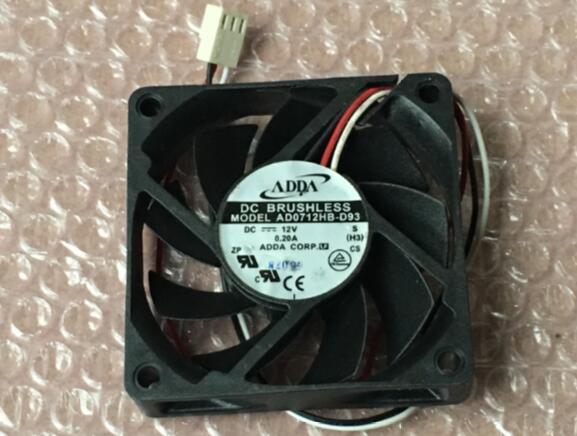 ADDA AD0712HB-D93 12V 0.20A 70*70*15MM 7CM 7015 three line ball cooling fan