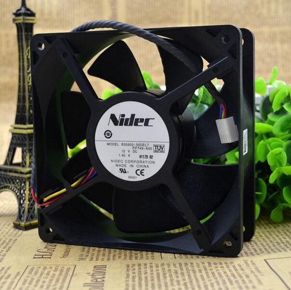 NIDEC 12038 12V 1.40A B35502-35DEL7 PP749-A00 120 * 120* 38mm 4 wire cooling fan