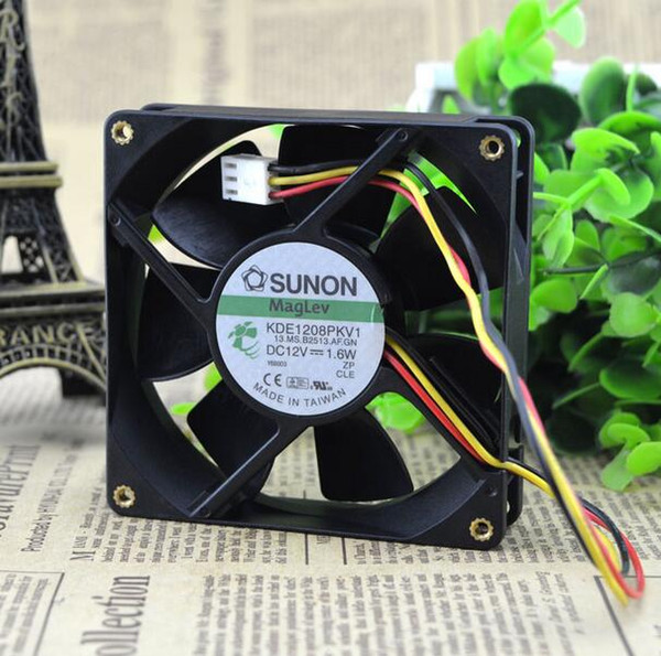 Original SUNON KDE1208PKV1 12V 1.6W 8CM 8020 3 line cooling fan