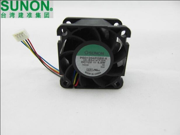 The original SUNON PSD1204PQBX-A 12V 4.9W 4028MM 4 line server fan