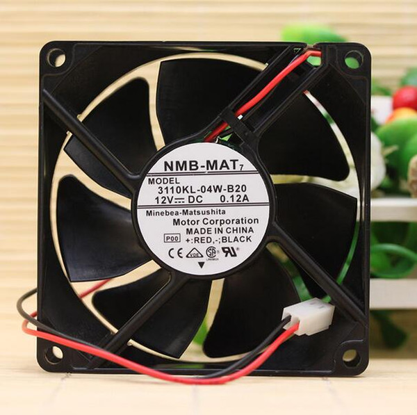 Original NMB 3110KL-04W-B20 8025 8CM 12V 0.12A 3 wire desktop fan