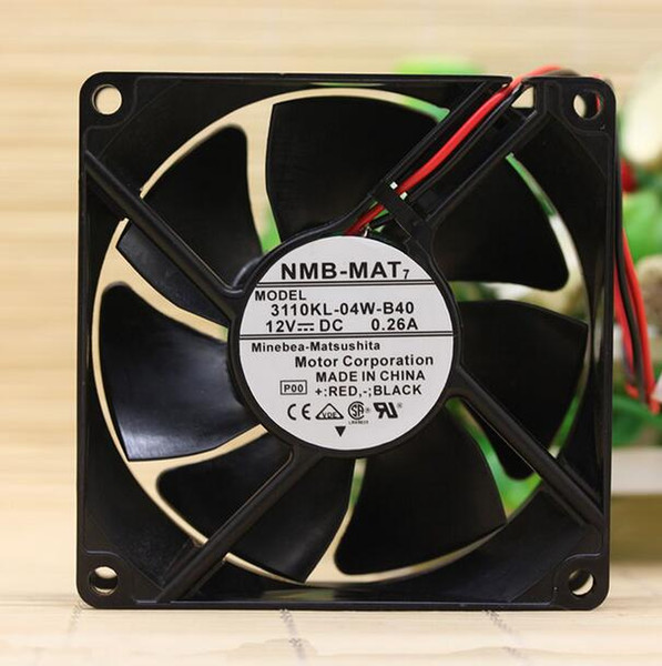 Original NMB 3110KL-04W-B40 8025 8CM 12V 0.26A two wire ball cooling fan