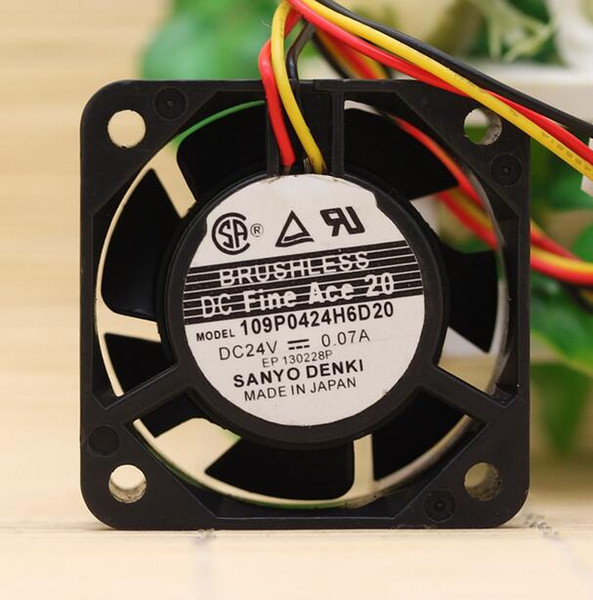 Sanyo 109P0424H6D20 24V 4020 0.07A 4cm 3 line quiet frequency converter cooling fan