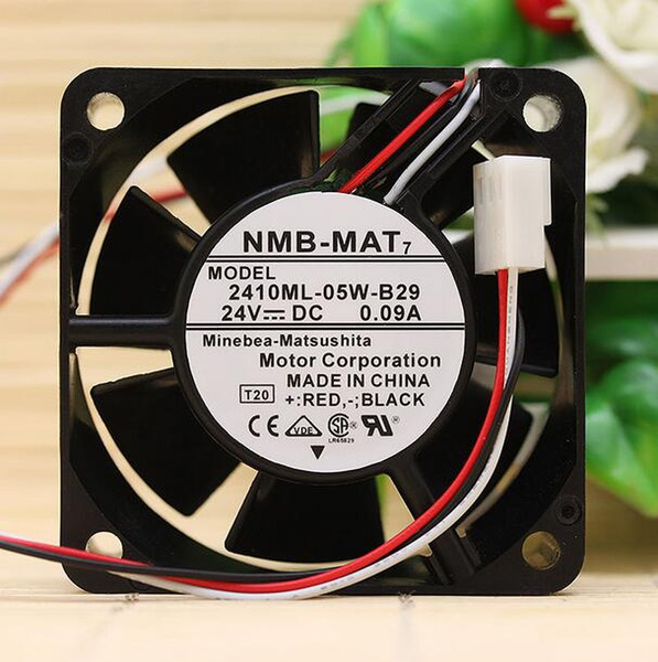 Original NMB 2410ML-05W-B29 6025 6CM 24V 0.09A 3 line stop high speed double ball fan